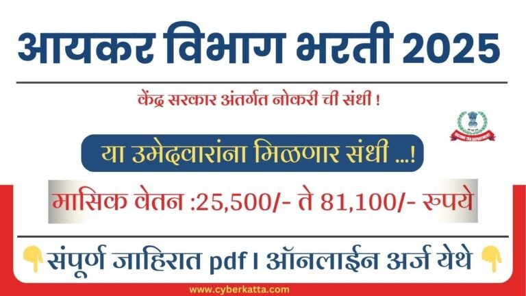 Income Tax Department Bharti 2025