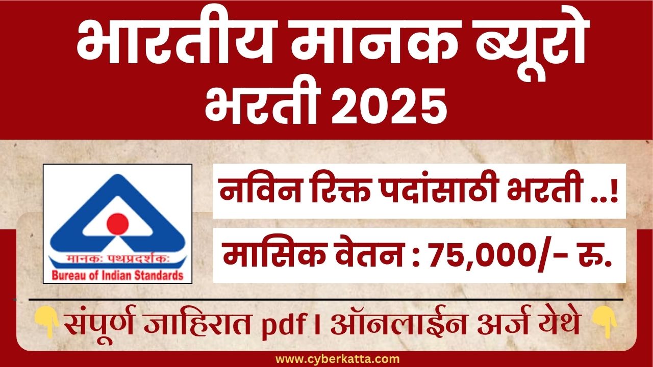 Bureau of Indian Standards Bharti 2025